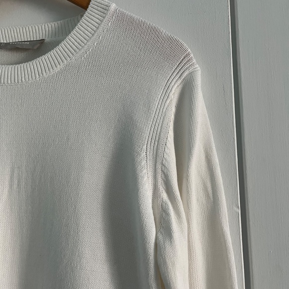 Madewell Cotton Crewnneck Sweater, White, L - Picture 4 of 7